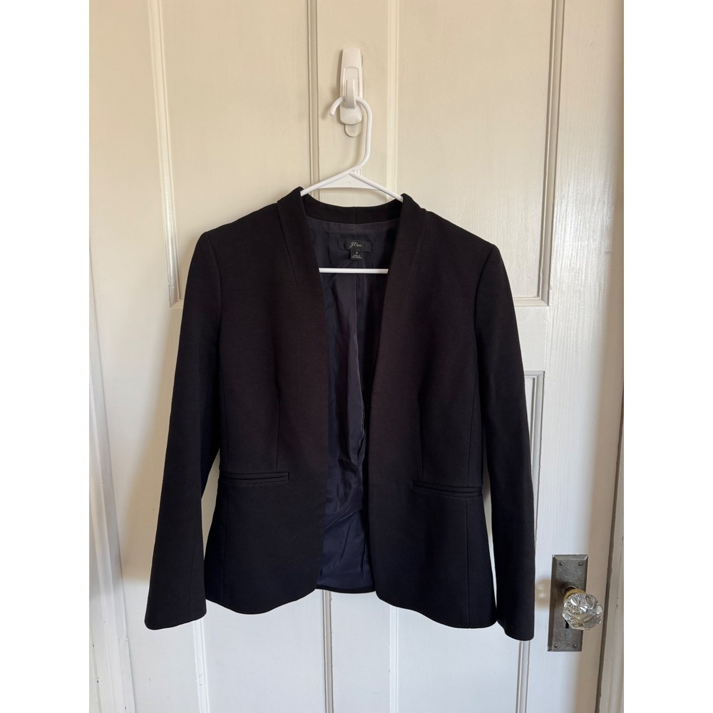 J.Crew black open front blazer size 2